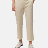 System Action - V26PA207-2 – Pantalón chino de color crudo de algodón orgánico y elastano - Mujer
