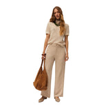 Pantalón beige recto mujer System Action Konestilochic