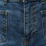 System Action - V26PT101-5 – Pantalones vaqueros azules flare con bolsillos delanteros - Mujer