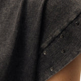 System Action - V26VE330-11 – Vestido gris corto con tachas en las mangas 100% algodón orgánico - Mujer