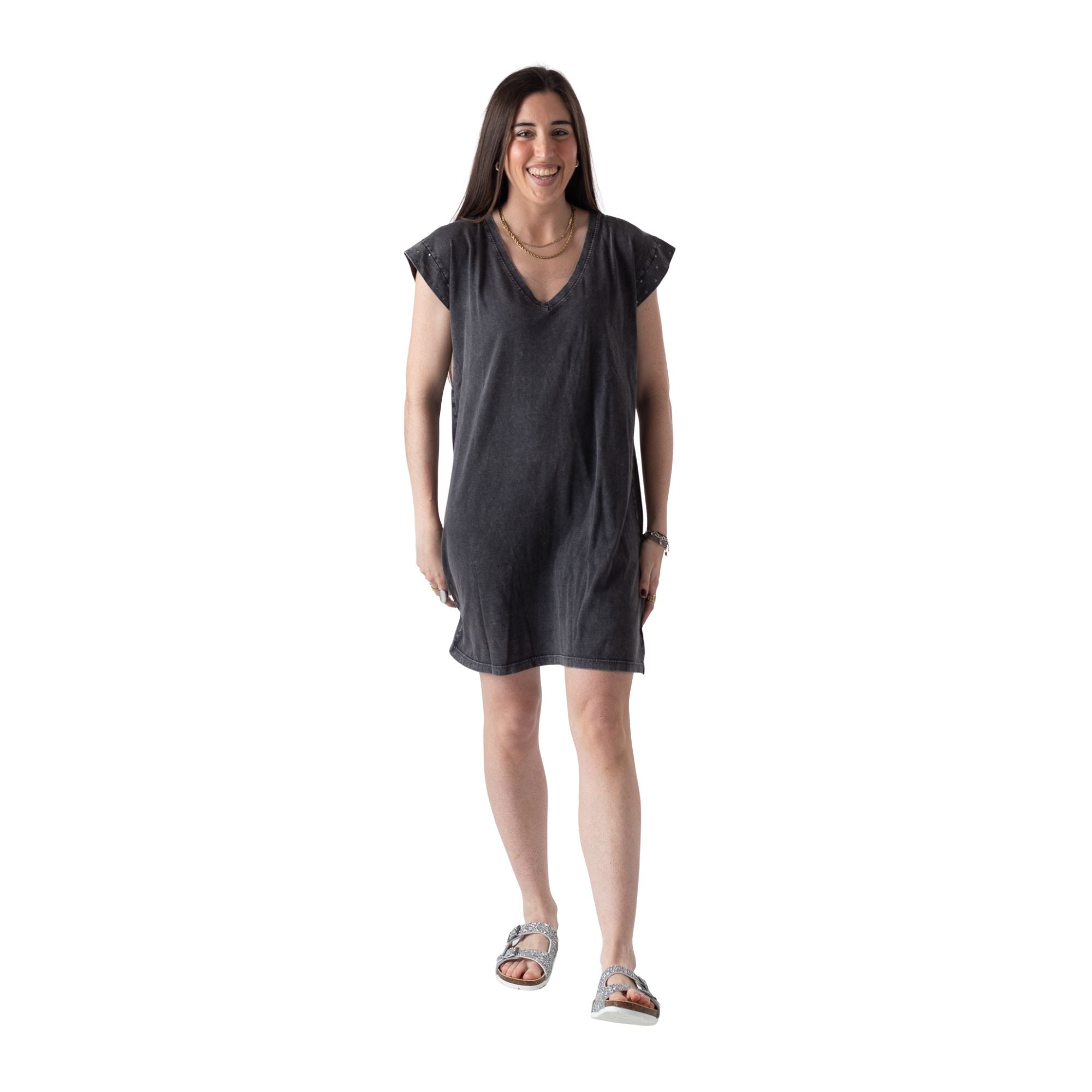 Vestido gris oscuro System Action mujer Konestilochic