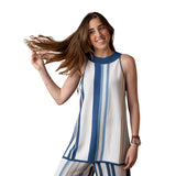 W124030_AZUL-Top con escote halter con rayas verticales Why Not