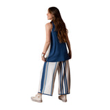 W124031_AZUL-Pantalón culotte de rayas Why Not para mujer