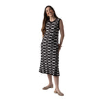 Vestido Midi Sin Mangas Bicolor Negro Blanco | Konestilochic 