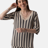 WNT Collection - W125031_07 - Jersey de rayas de manga 3/4 - Mujer