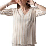 WNT Collection - W125031_48 - Jersey de rayas de manga 3/4 - Mujer