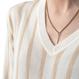 WNT Collection - W125031_48 - Jersey de rayas de manga 3/4 - Mujer