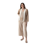 Chaqueta jacquard beige mujer casual WNT Collection | Konestilochic