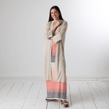 WNT Collection - W126010-18 – Vestido largo de viscosa con estampado Missoni y escote de pico - Mujer