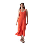 WNT Collection - W126028-18 – Vestido largo coral de tirantes con espalda cruzada - Mujer