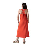 WNT Collection - W126028-18 – Vestido largo coral de tirantes con espalda cruzada - Mujer