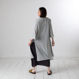 WNT Collection - W126037-10 – Chaqueta larga gris de viscosa con lurex - Mujer