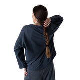 WNT Collection - W126832-08 – Sudadera azul marino de felpa de algodón - Mujer