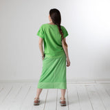 WNT Collection - W126835-47 – Sudadera de manga corta verde menta de felpa de algodón - Mujer