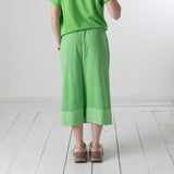 WNT Collection - W126836-47 – Falda verde menta de felpa de algodón con bolsillos - Mujer