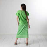 WNT Collection - W126836-47 – Falda verde menta de felpa de algodón con bolsillos - Mujer