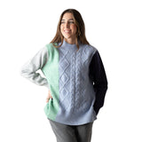 Why Not - W224018_04 - Jersey color block combinado - Mujer