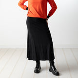 Why Not - W224033_02 – Falda de canalé con abertura lateral - Mujer