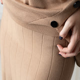 Why Not - W224033_29 – Falda de canalé con abertura lateral - Mujer