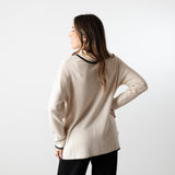 Why Not - W224053_07 – Jersey de cuello cisne con detalles en contraste - Mujer