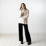 Why Not - W224053_07 – Jersey de cuello cisne con detalles en contraste - Mujer