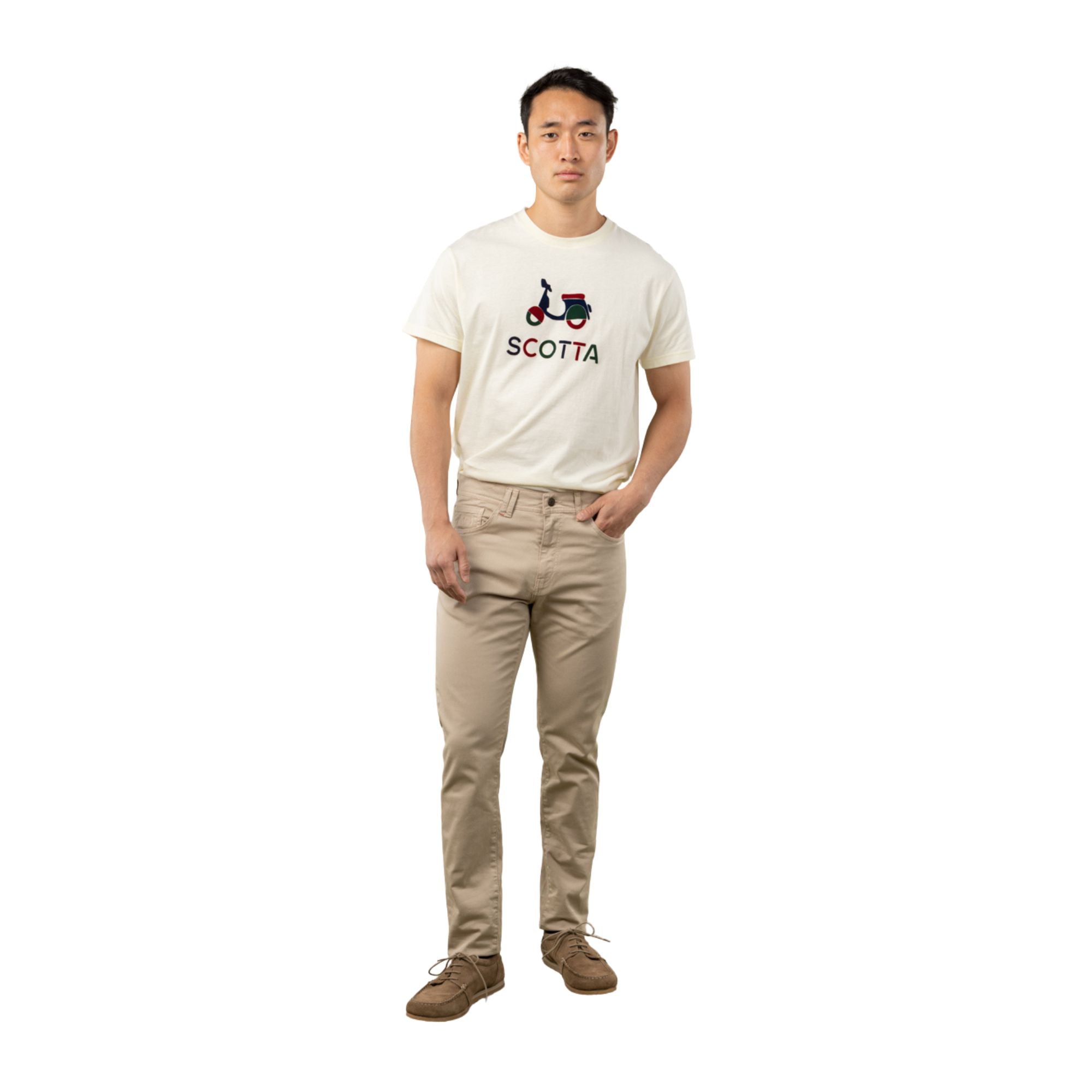 Pantalón beige de cinco bolsillos para hombre - Scotta Cooper Konestilochic