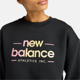 New Balance – Reimagined Fleece WT53514 – Sudadera con logotipo degradado impreso - Mujer
