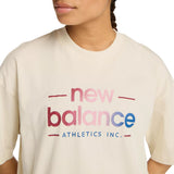 New Balance - WT53916 – Camiseta oversize de manga corta 100% algodón - Mujer