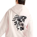 New Balance - WT62H6F8-AAA - Sudadera rosa claro tipo canguro con capucha - Mujer