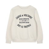 Zadig&Voltaire - X60465_21K – Sudadera de forro polar 100% algodón con logo estampado – Unisex niños