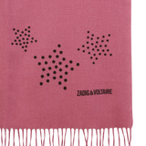 Zadig&Voltaire - X60503_47Z – Bufanda estampada con ilustración de estrellas (183 x 66 cm)