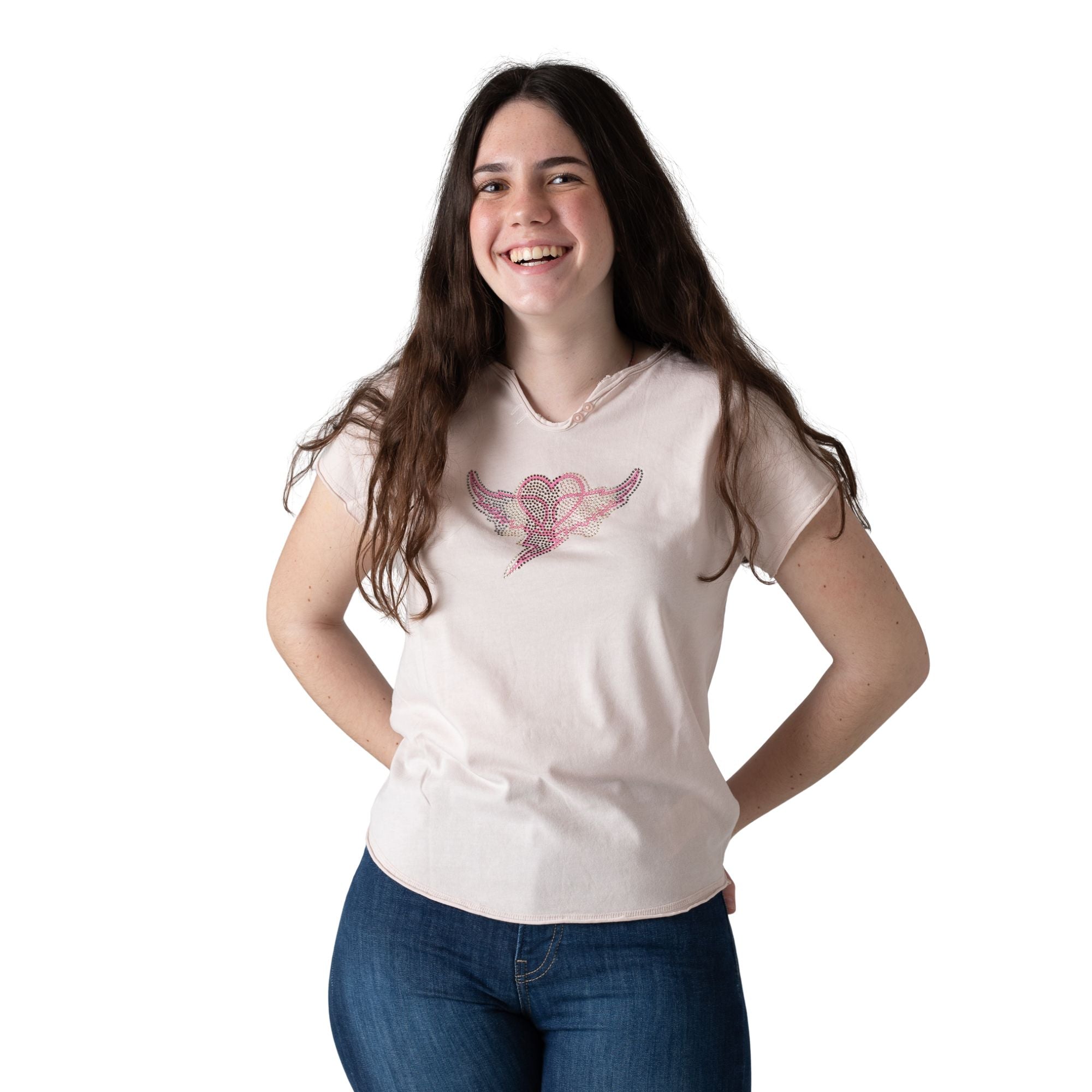 Camiseta rosa niña Zadig & Voltaire | Algodón orgánico Konestilochic