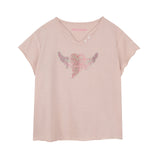 Zadig&Voltaire - X60529-92A – Camiseta tunecina de manga corta con estampado de pedrería - Niña