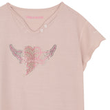 Zadig&Voltaire - X60529-92A – Camiseta tunecina de manga corta con estampado de pedrería - Niña