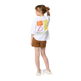 Zadig&Voltaire - X60534-10P – Camiseta de manga corta de punto flameado con estampado trasero - Niña