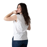 Zadig&Voltaire - X60535-10P – Camiseta sin mangas con aberturas laterales y logotipo estampado - Niña