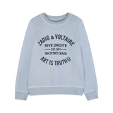 Zadig&Voltaire - X60600-78H – Sudadera de cuello redondo con logo estampado – Unisex niños
