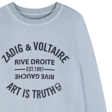 Zadig&Voltaire - X60600-78H – Sudadera de cuello redondo con logo estampado – Unisex niños