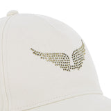 Zadig&Voltaire - X60610-195 – Gorra de sarga de algodón con ala de pedrería dorada - Niña