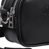 Zadig&Voltaire - X60625-09B – Bolso de mano negro con bandolera ajustable y cierre de cremallera (9 x 15 x 5 cm)