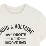 Zadig&Voltaire - X60628-195 – Camiseta de manga corta con logo estampado delantero – Unisex niños