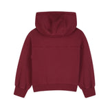 Zadig&Voltaire - X60801-954 - Sudadera granate 100% algodón con capucha y logotipo con pedrería - Niña