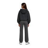 Zadig&Voltaire - X60801-96 - Sudadera negra 100% algodón con capucha y logotipo con pedrería - Niña