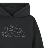 Zadig&Voltaire - X60801-96 - Sudadera negra 100% algodón con capucha y logotipo con pedrería - Niña