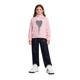 Zadig&Voltaire - X60807-F05 - Jersey rosa de lana con cuello alto - Niña