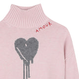 Zadig&Voltaire - X60807-F05 - Jersey rosa de lana con cuello alto - Niña