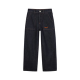 Zadig&Voltaire - X60824-Z28 - Pantalones vaqueros 100% algodón azul oscuro de pierna ancha - Niña