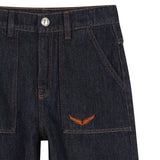 Zadig&Voltaire - X60824-Z28 - Pantalones vaqueros 100% algodón azul oscuro de pierna ancha - Niña