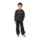 Zadig&Voltaire - X60859-09B - Pantalones negros anchos de pana 100% algodón - Niño
