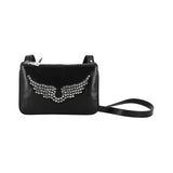 Zadig&Voltaire - X60881-09B - Bolso negro de mano imitación de cuero con cierre de cremallera (11,5x18,5 cm.)
